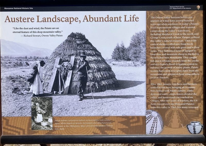 Austere Landscape, Abundant Life Marker. Click for full size. Austere Landscape, Abundant Life Marker image. Click for full size.
