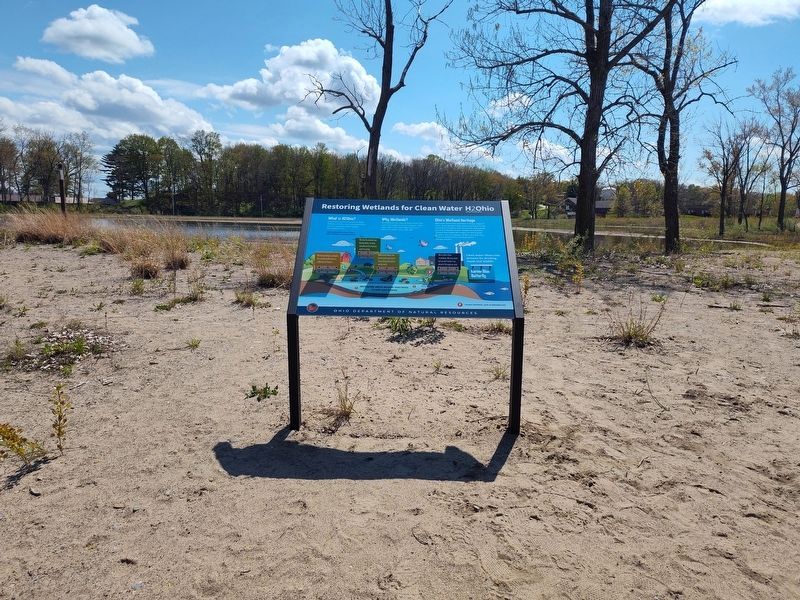 Restoring Wetlands for Clean Water H2Ohio Marker. Click for full size. Restoring Wetlands for Clean Water H2Ohio Marker image. Click for full size.