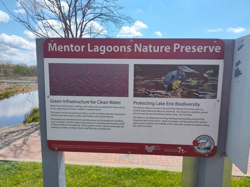 Mentor Lagoons Nature Preserve Marker image. Click for full size.