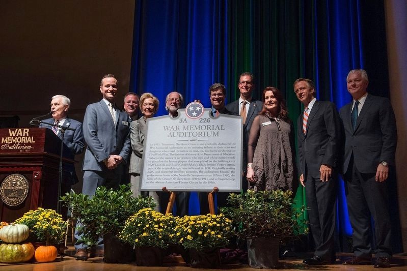 War Memorial Auditorium Marker. Click for full size. War Memorial Auditorium Marker image. Click for full size.