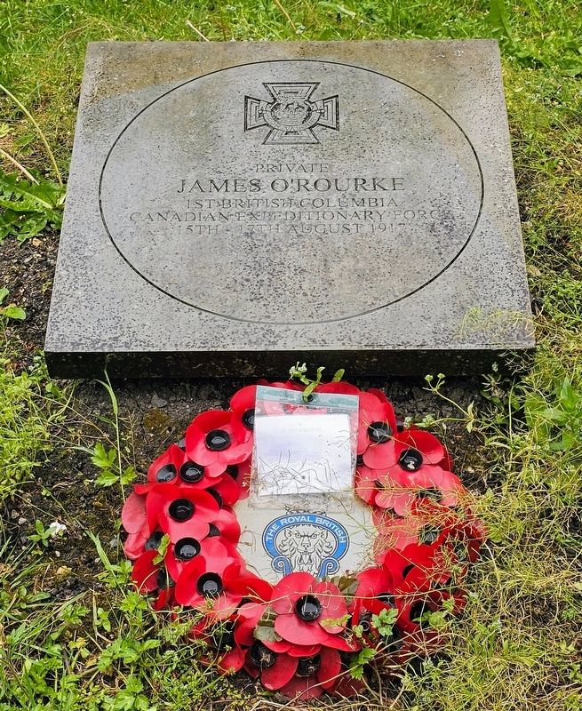 Private James O’Rourke Marker. Click for full size. Private James O’Rourke Marker image. Click for full size.