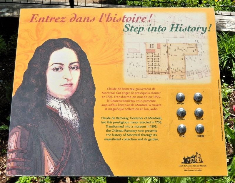 Entrez dans l'histoire! / Step into History! Marker image. Click for full size.