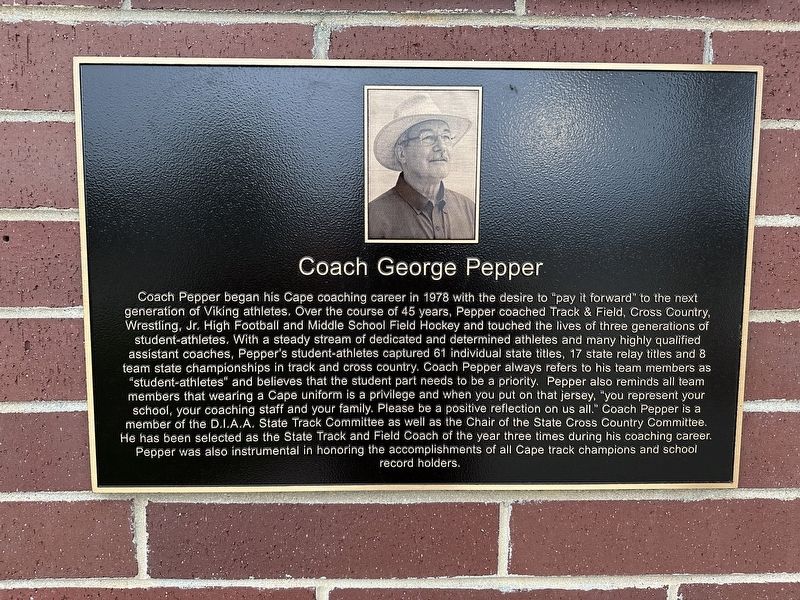 Coach George Pepper Marker image. Click for full size.