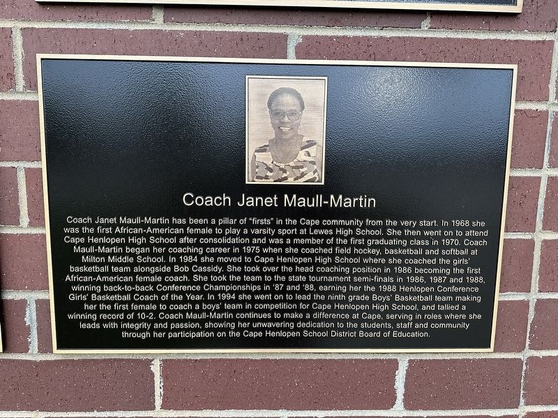Coach Janet Maull-Martin Marker image. Click for full size.
