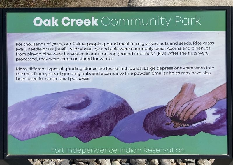 Oak Creek Community Park Marker. Click for full size. Oak Creek Community Park Marker image. Click for full size.