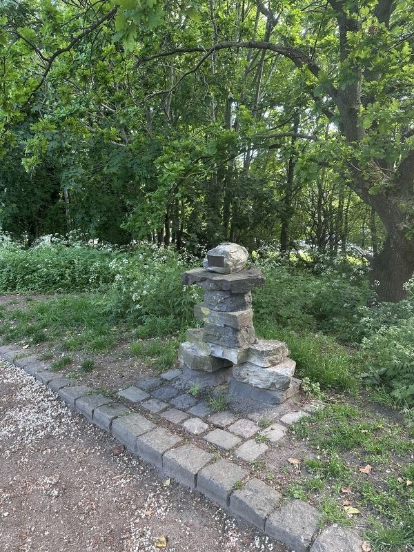 Adventurers' Club Cairn with marker on top rock. Click for full size. Adventurers' Club Cairn with marker on top rock image. Click for full size.
