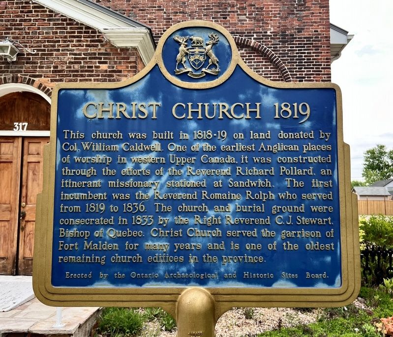 Christ Church 1819 Marker image. Click for full size.