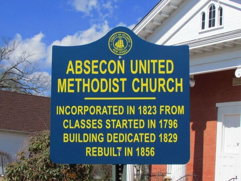 Absecon United Methodist Church Marker. Click for full size. Absecon United Methodist Church Marker image. Click for full size.