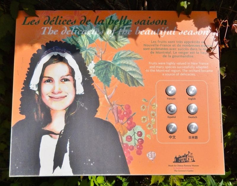 Les d�lices de la belle saison / The delicacies of the beautiful season Marker image. Click for full size.