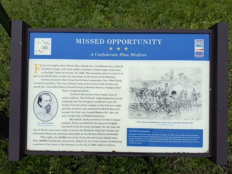 Missed Opportunity Marker. Click for full size. Missed Opportunity Marker image. Click for full size.