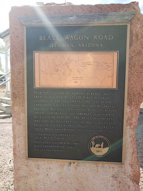 Beale Wagon Road Marker image. Click for full size.