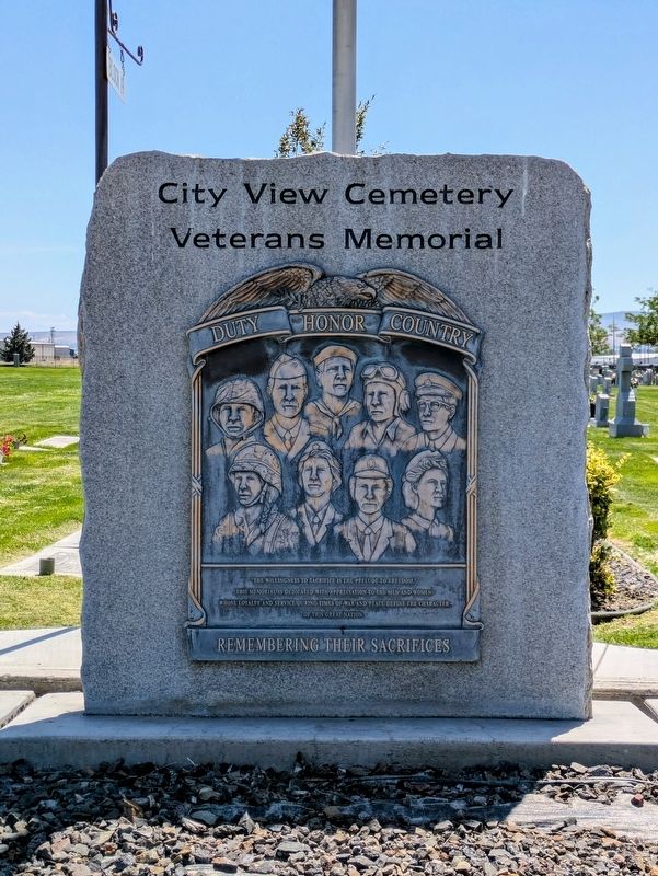 City View Cemetery Veterans Memorial Marker image. Click for full size.