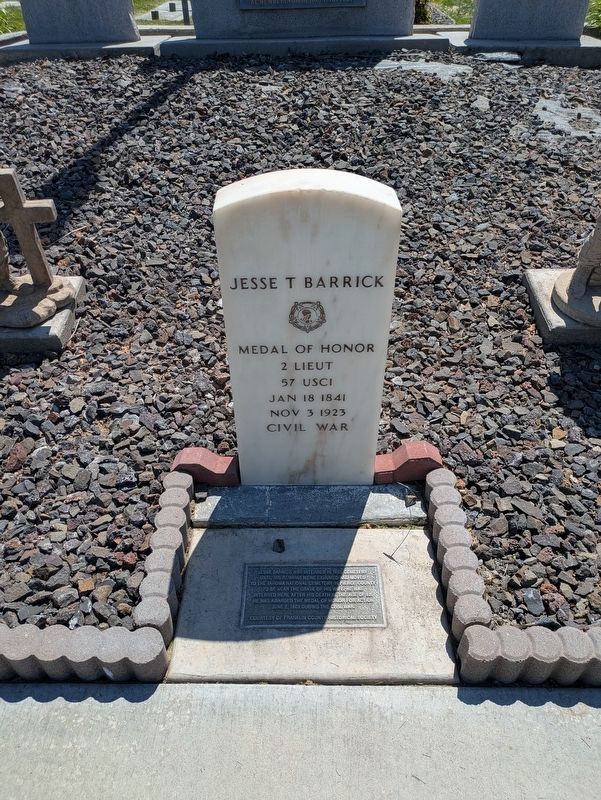Jesse T Barrick Grave Marker image. Click for full size.
