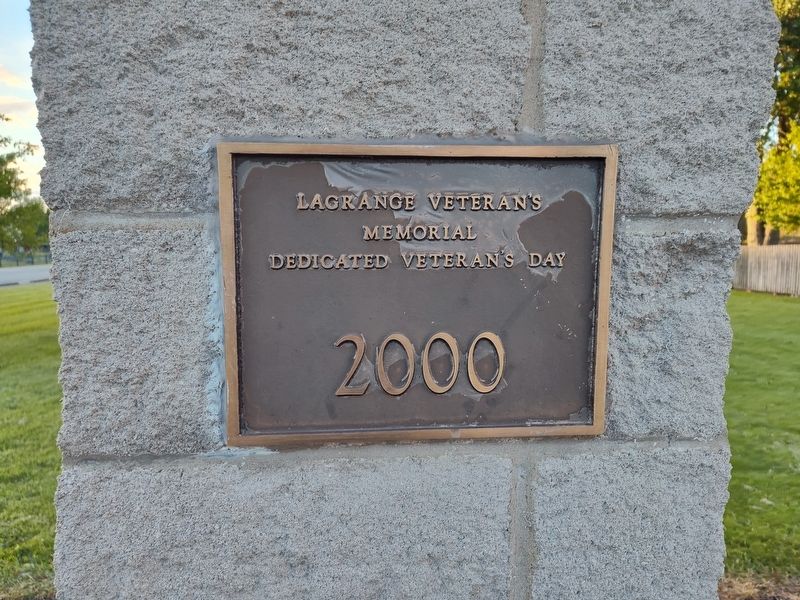 LaGrange Township Veterans Memorial Park Marker. Click for full size. LaGrange Township Veterans Memorial Park Marker image. Click for full size.