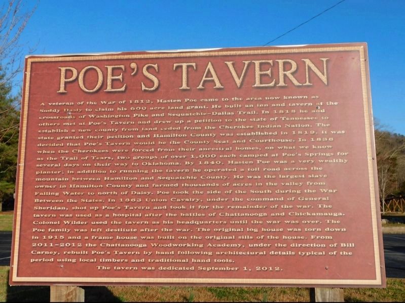Poe's Tavern Marker image. Click for full size.
