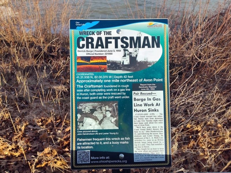 Wreck Of The Craftsman Marker image. Click for full size.