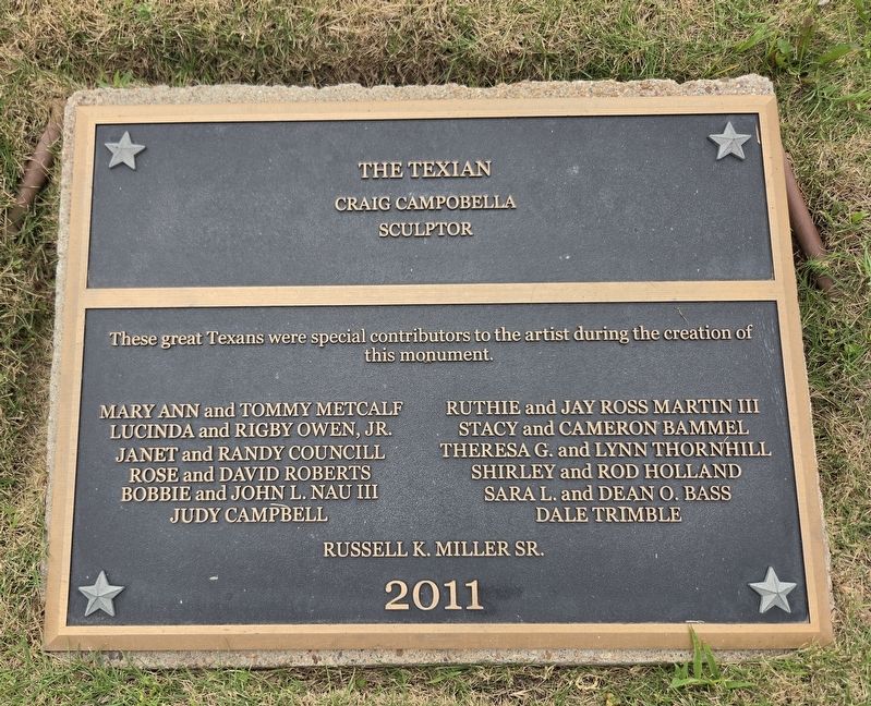 The Texian Supplemental Marker. Click for full size. The Texian Supplemental Marker image. Click for full size.