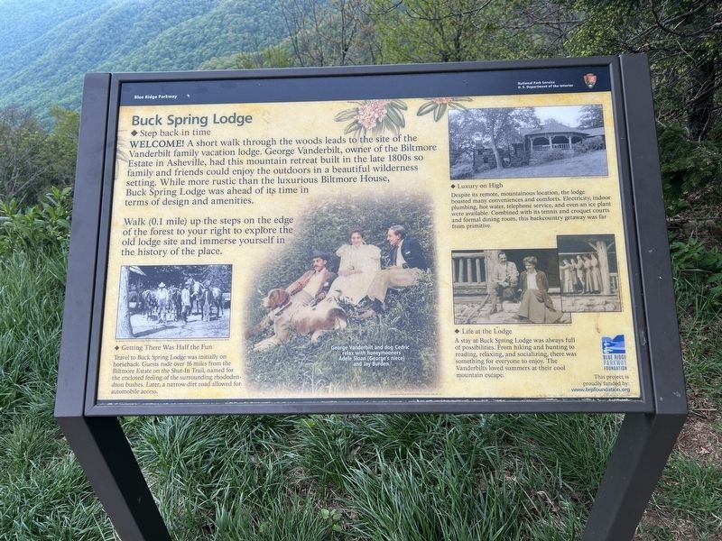 Buck Spring Lodge Marker. Click for full size. Buck Spring Lodge Marker image. Click for full size.