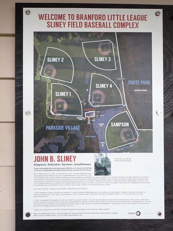 John B. Sliney Marker. Click for full size. John B. Sliney Marker image. Click for full size.