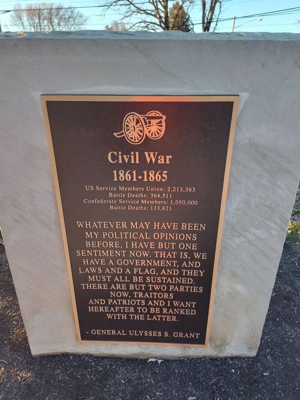 Civil War Marker. Click for full size. Civil War Marker image. Click for full size.