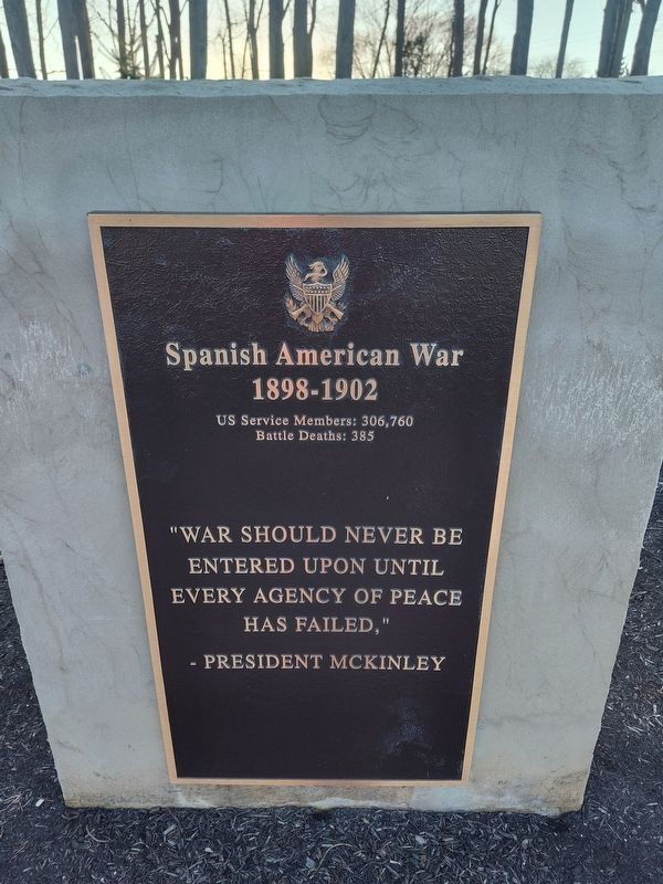 Spanish American War Marker. Click for full size. Spanish American War Marker image. Click for full size.