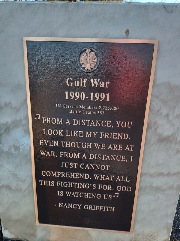 Gulf War Marker. Click for full size. Gulf War Marker image. Click for full size.