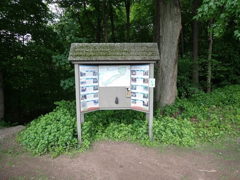 An Historic Timeline - Dividend Pond Archaeological District Marker. Click for full size. An Historic Timeline - Dividend Pond Archaeological District Marker image. Click for full size.