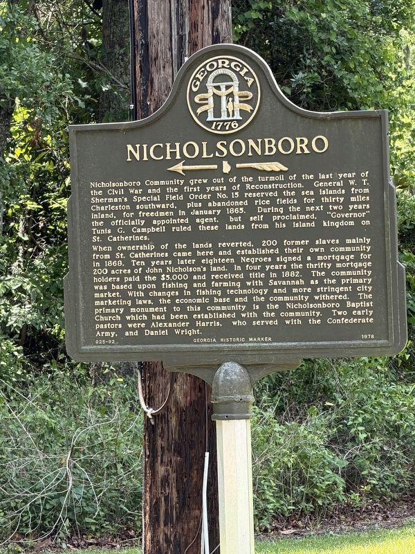 Nicholsonboro Marker. Click for full size. Nicholsonboro Marker image. Click for full size.
