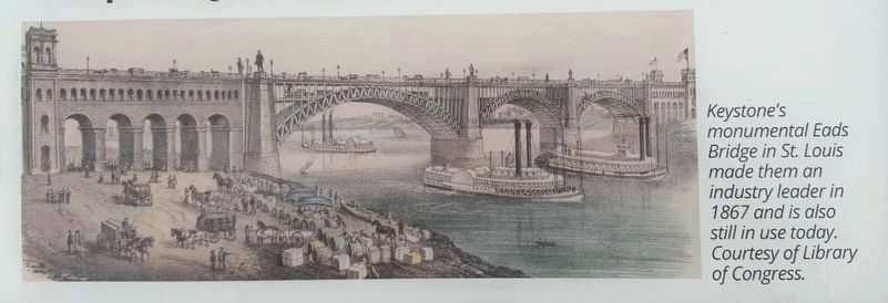 St. Louis' Eads Bridge photo on the Marker. Click for full size. St. Louis' Eads Bridge photo on the Marker image. Click for full size.