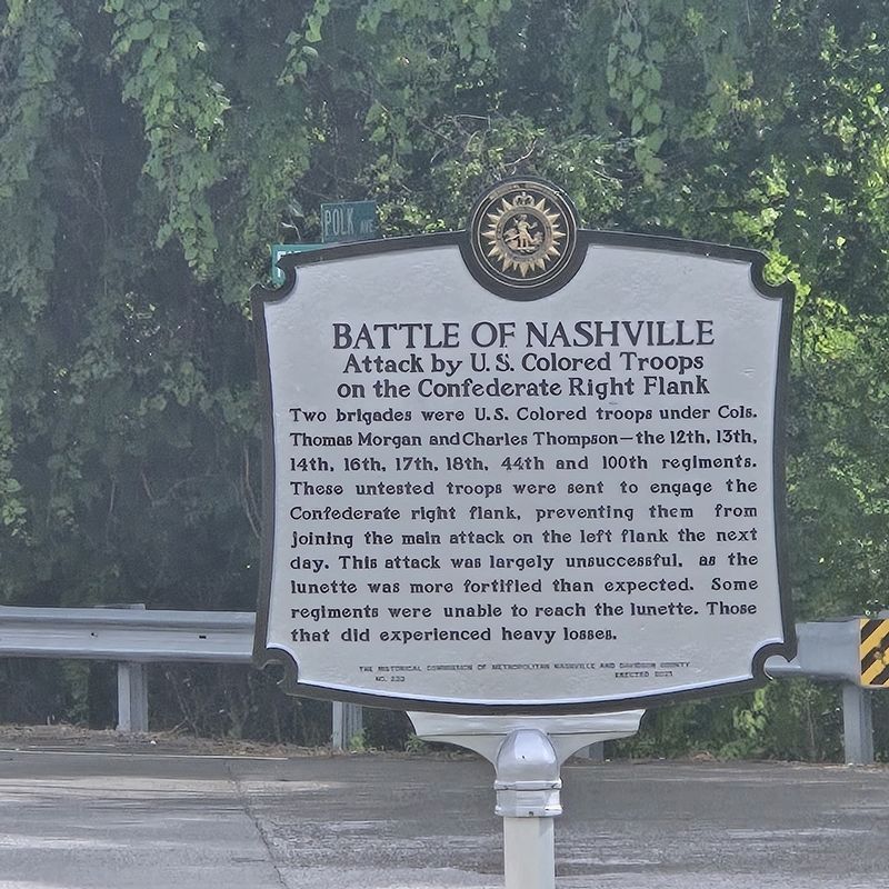 Battle of Nashville Marker. Click for full size. Battle of Nashville Marker image. Click for full size.