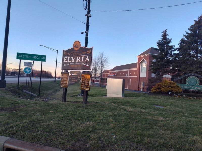 Welcome to Elyria Marker. Click for full size. Welcome to Elyria Marker image. Click for full size.