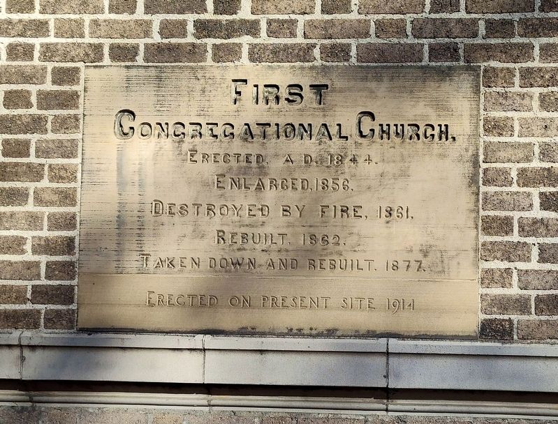 First Congregational Church Marker. Click for full size. First Congregational Church Marker image. Click for full size.