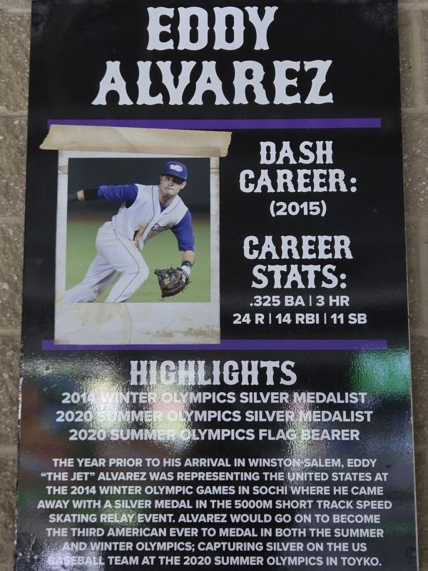 Eddy Alvarez Marker. Click for full size. Eddy Alvarez Marker image. Click for full size.