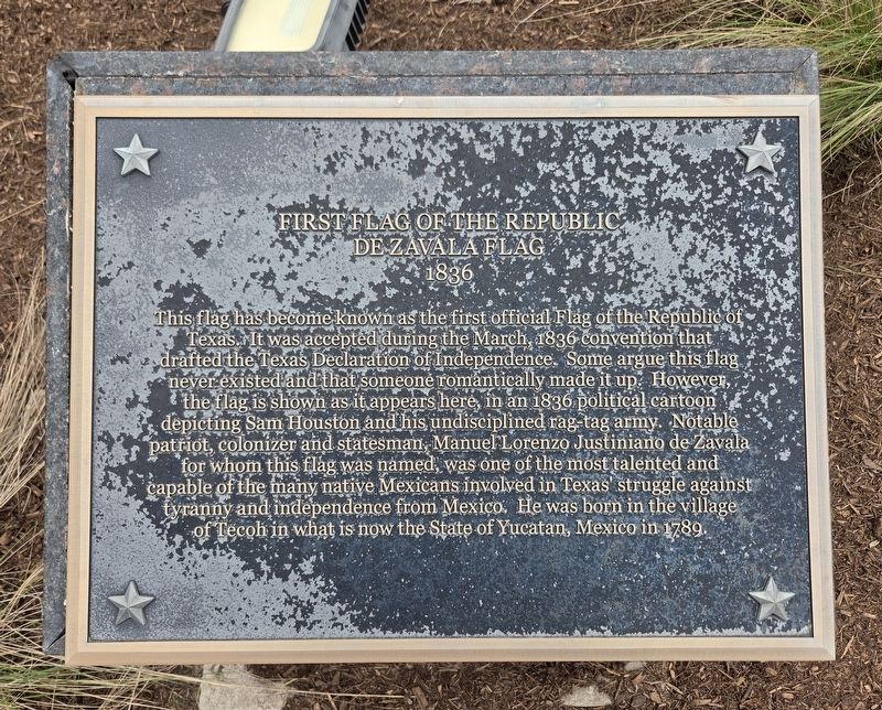 First Flag of the Republic Marker image. Click for full size.