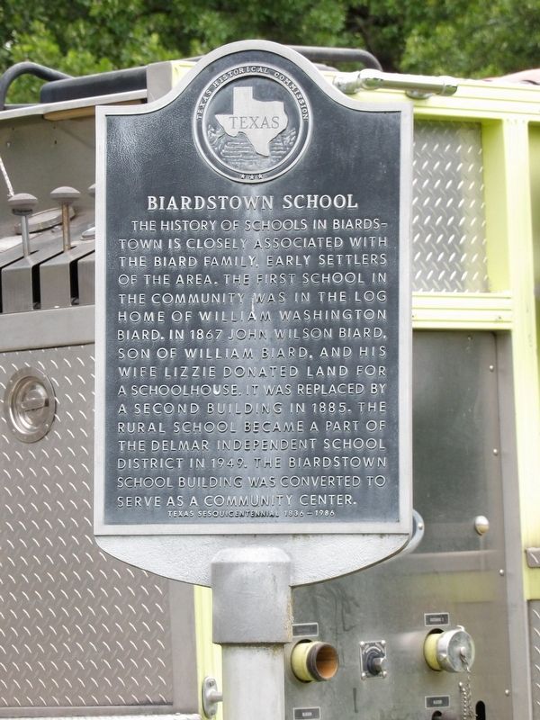 Biardstown School Marker image. Click for full size.