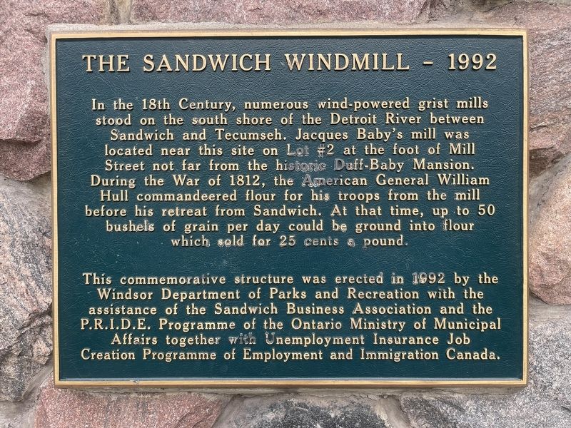 The Sandwich Windmill Marker image. Click for full size.