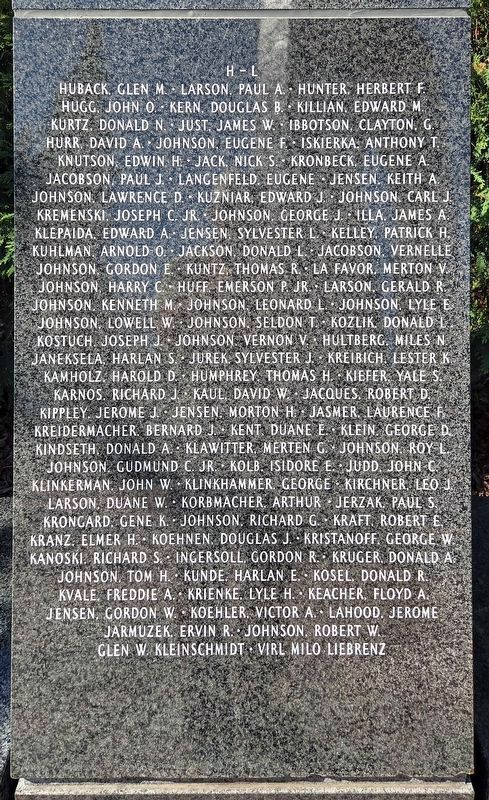 Minnesota Korean War Memorial H-L image. Click for full size.