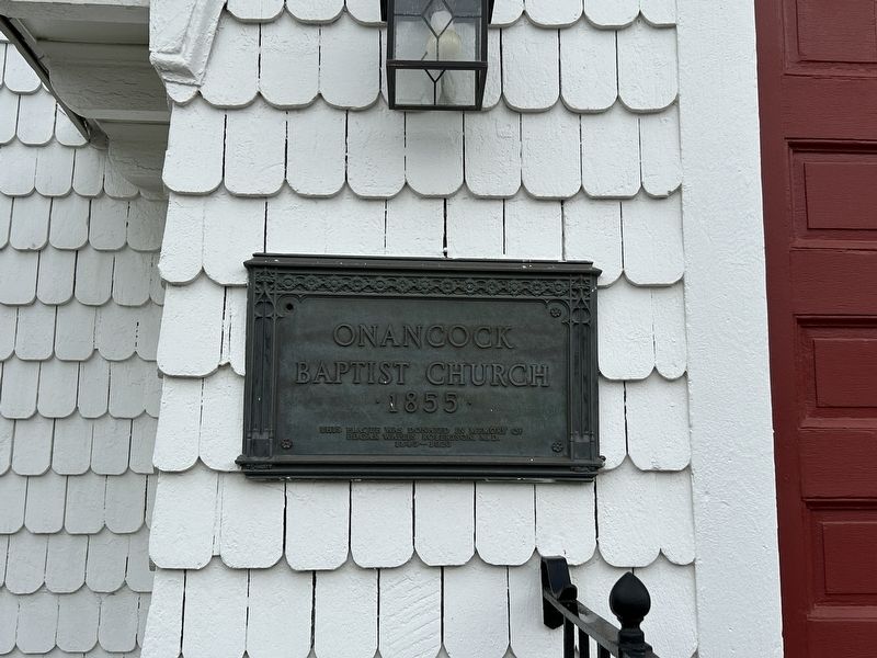 Onancock Baptist Church Marker image. Click for full size.