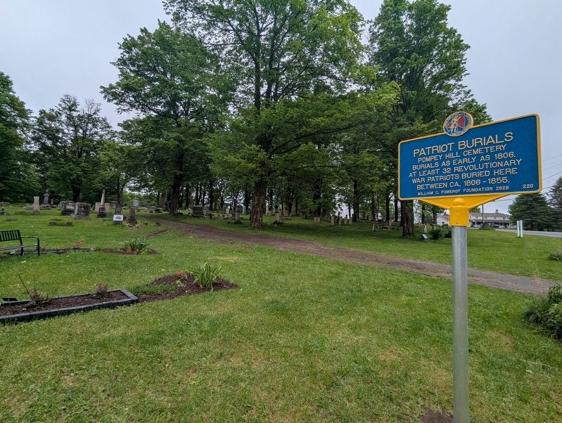 Patriot Burials Marker wider view image. Click for full size.