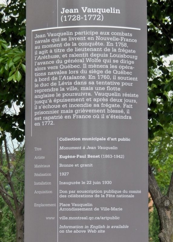 Jean Vauquelin Marker image. Click for full size.