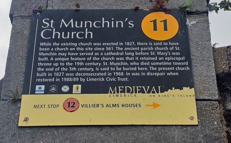 St Munchin’s Church Marker. Click for full size. St Munchin’s Church Marker image. Click for full size.
