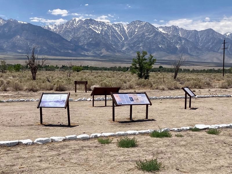 Manzanar Riot Markers. Click for full size. Manzanar Riot Markers image. Click for full size.