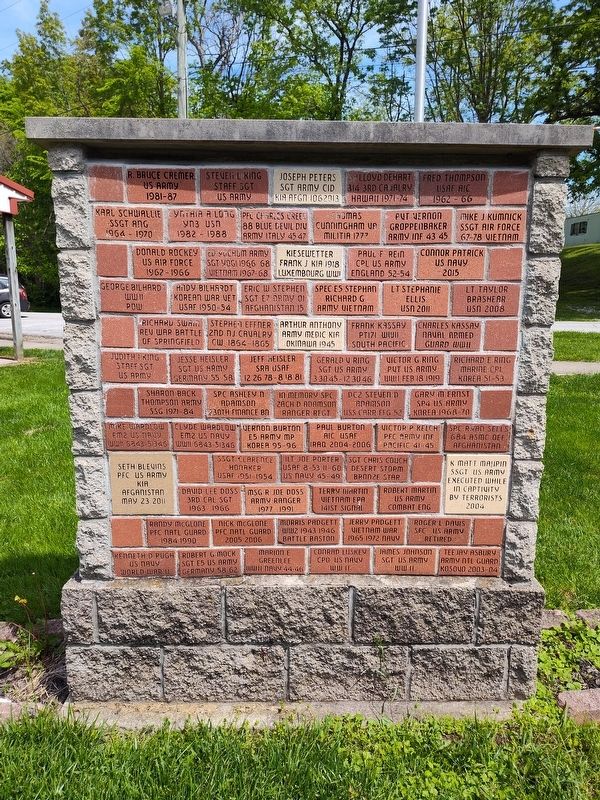Sardinia Veterans Wall of Honor Marker image. Click for full size.