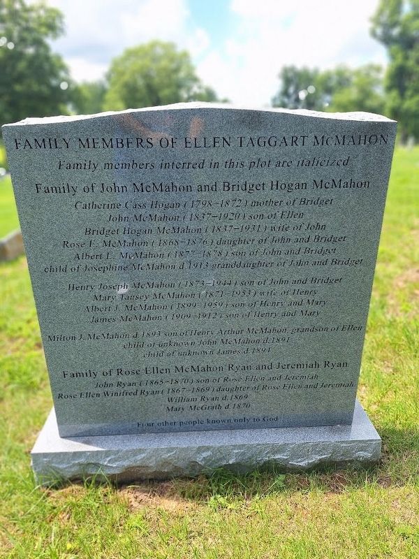 Ellen Taggart McMahon Marker image. Click for full size.