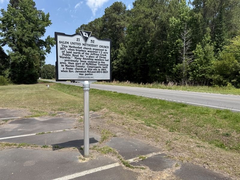 Salem United Methodist Church Marker image. Click for full size.