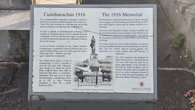 Cuimhneachán 1916 / The 1916 Memorial Marker. Click for full size. Cuimhneachán 1916 / The 1916 Memorial Marker image. Click for full size.