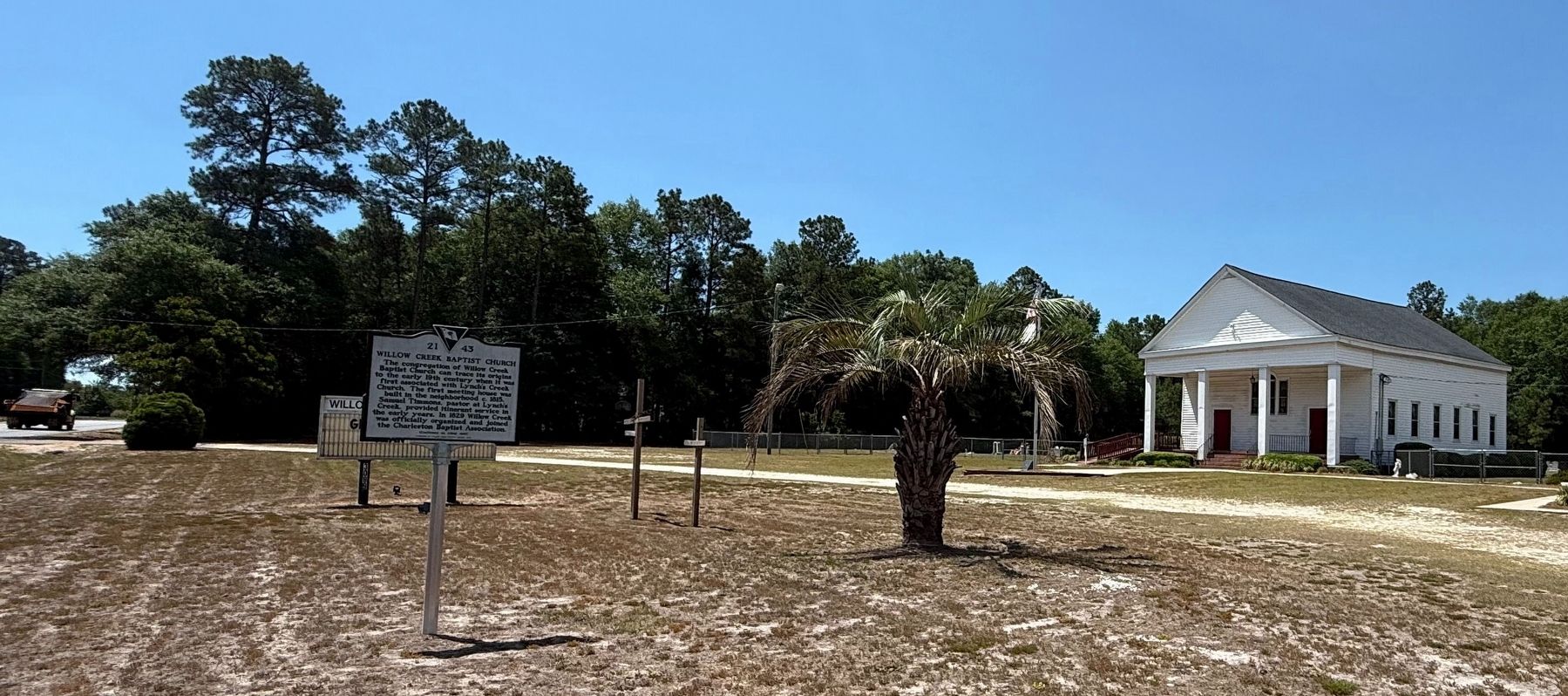 Willow Creek Baptist Church Marker image. Click for full size.