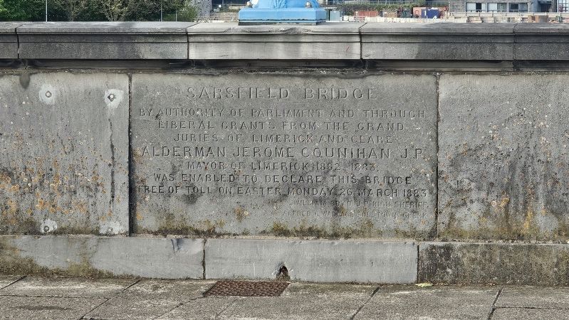 Sarsfield Bridge Marker. Click for full size. Sarsfield Bridge Marker image. Click for full size.