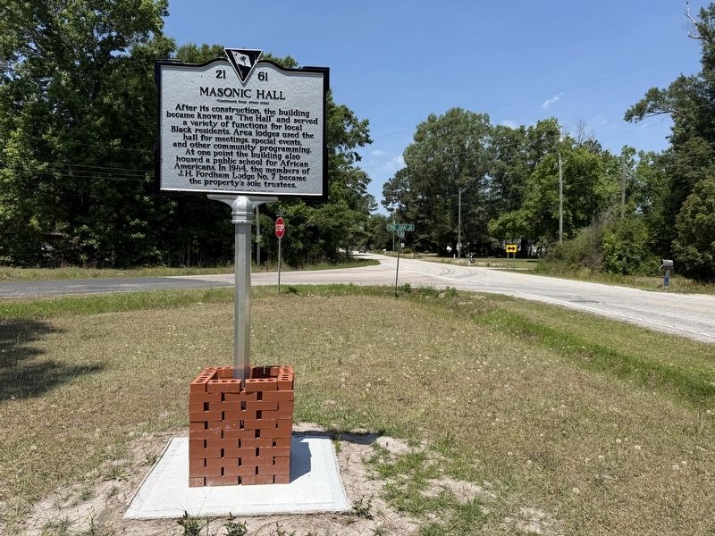 Masonic Hall Marker image. Click for full size.