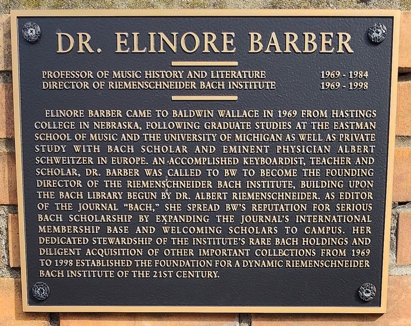 Dr. Elinore Barber Marker image. Click for full size.